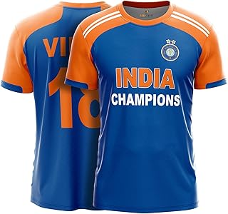 India T20 World Cup 2024 Champions Cricket Jersey | Personalized Blue Fan Shirt 