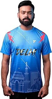 YOURJERSEY Men’s Delhi Gold Cricket Jersey 2025 | Printed with Pride Edition | P
