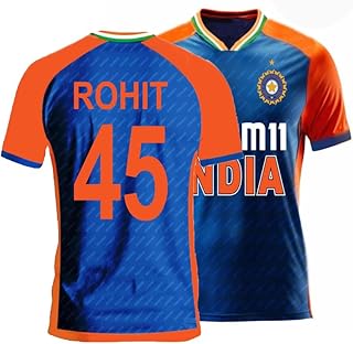 Sports India T20 Jersey 2024 World Cup (Kid's,Boy's,& Men's) L1122 8049 Rohit 45