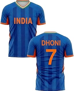 India Jersey T Shirts 2026 VG1 8049 Dhoni(34, DHO)