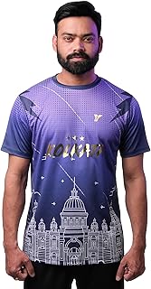 YOURJERSEY New IPL Kolkata Gold Cricket Jersey with Howrah Bridge & Victoria Mem