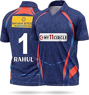 95MILES KL Rahul Lucknow Jersey National Team Cricket Jersey for Men's (in, Alph