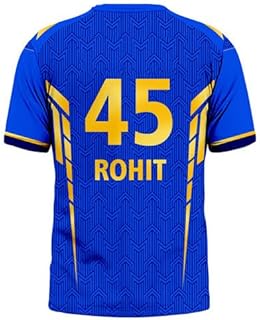 Sports India IPL Cricket Team T Shirt Jersey for (Kid's, Boy's & Mens) New Lates