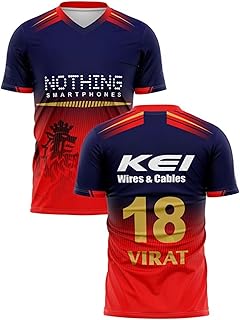 New Virat 18 Jersey 2026 (Kids & Men,Boys)(XX-Large 44) Multicolour
