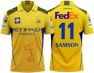 Csk Samson 11 Jersey 2026 for Men(Large 40) Multicolour