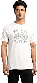 Royal Enfield Punjab Tshirt White 1.07 M L | 100% BCI Cotton | Regular Fit | Cre