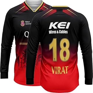 RJM RCBB Jersey 2026 New Virat 18 for (Kids,Men&Boys)(Medium 38,Multicolor-101)