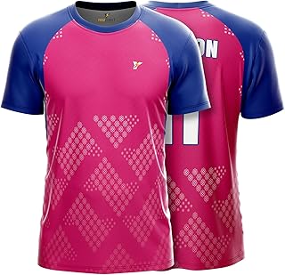 YOURJERSEY Rajasthan IPL Cricket Gold Edition Jersey 2025 for Men Women Kids | C