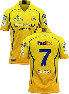 New CSK Jersey 2026 Dhoni 7 for (Men&Boys)