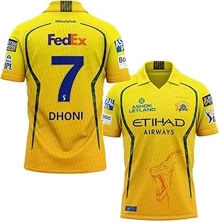 CSK Jersey New Dhoni 2026 for (Men & Boys)