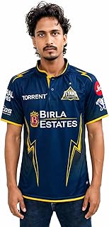 IPL Cricket Jersey 2026 โ GT Pro Style Performance T-Shirt, Moisture-Wicking, Br