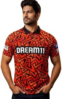 SRH/Printed Regular Fit Sunrisers Hyderabad Authentic Fan Jersey IPL 2025 Adult 